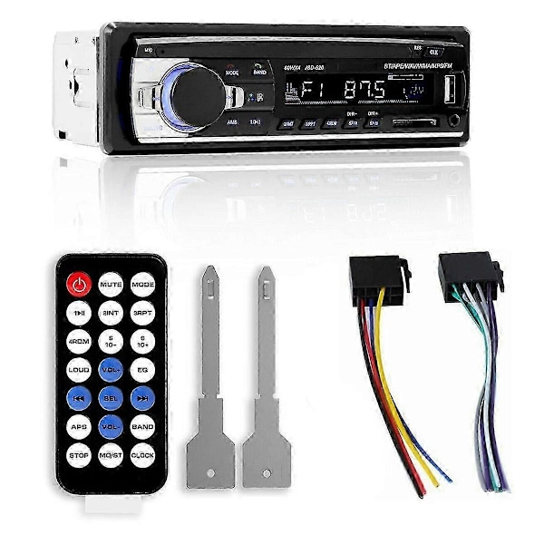 12V 1 DIN Bluetooth Bil Stereo Audio In-Dash Håndfri FM Aux Input Receiver SD USB MP3 Radio Afspiller