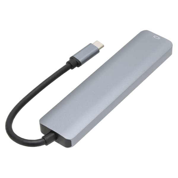 USB C HUB 6 i 1 4K vid 30HZ 5Gbps överföring High Definition Multimedia Interface-adapter för hemmakontor