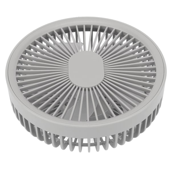 Udendørs natlys loftsventilator 2 i 1 bærbar USB-opladnings-LED-ventilator til hjem, bil, kontor, skrivebord, camping, rejse, grå