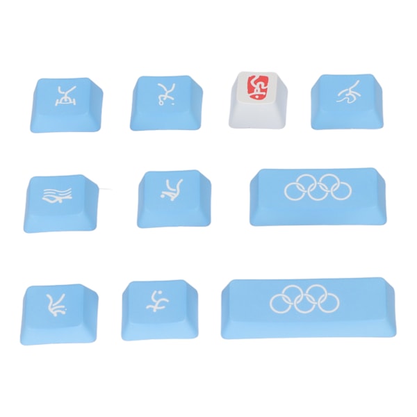 Tangentbordknappar Universal DIY 10 Tangenter PBT Material OEM Höjd Olympiskt Tema Datortillbehör för Mekaniskt Tangentbord