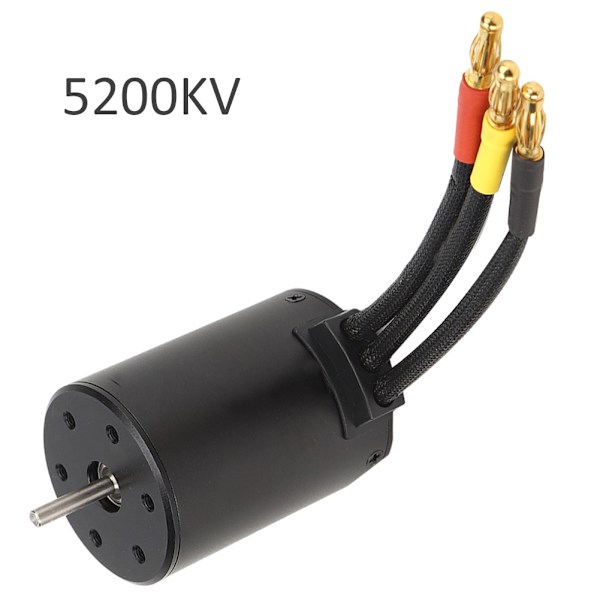3650 Borstlös motor RC bildel tillbehör passar för HSP 1/8 1/10 RC bil svart5200KV