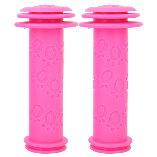 Barnas sykkel scooter styre anti-skli grep sykkel styre grep (rosa rød)