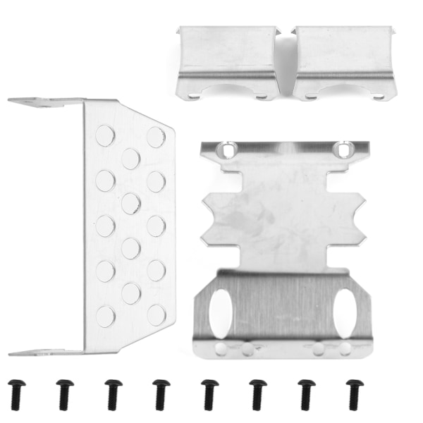 4 kpl / set ruostumattomasta teräksestä valmistetun alustan panssarin suojalevy sopii Axial SCX10 II 90046 90047 90059 90060