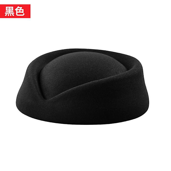 Kvinnor Elegant Flygvärdinnehatt Flygvärdinna Kostym Cosplay Hatt Hårband Karneval Halloween Party Tillbehör