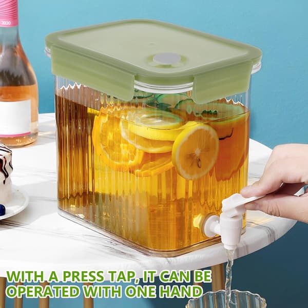 Kylskåpsvattendispenser med kran 3,5L plastbehållare hemma tejuice