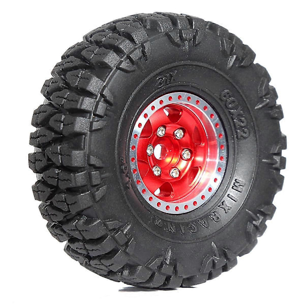 Metallinen Beadlock-vanne rengassarja 1/18 1/24 RC-ryömintäautolle, musta