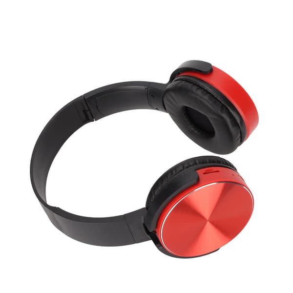 450BT Bluetooth-headset Subwoofer Justerbart Multifunktionelt Trådløst Kort Gaming-headset til Spil Rød