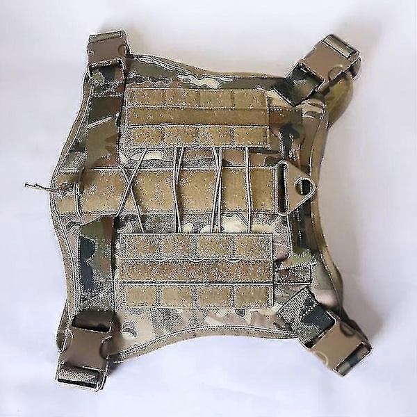Tactical Dog Harness Nylonkahva Säädettävä Koulutusvaljas Lemmikin Työliivi Zekai Camouflage M