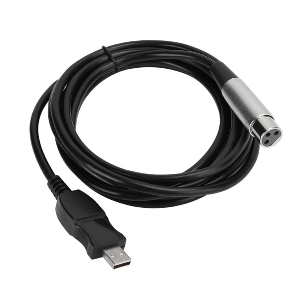 Mikrofonin mikrofoniliitäntäkaapelisovitin USB -XLR-mikrofoniliitäntäkaapelin johto 3 metriä