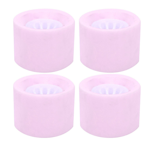 4 stk./sæt PU holdbart Longboard Dance Board Skateboard udskiftningshjul tilbehørpink