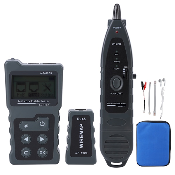 Netværkskabeltester Wire Tracker LAN Netværkskabelfinder Industriel Sensor NF‑8209