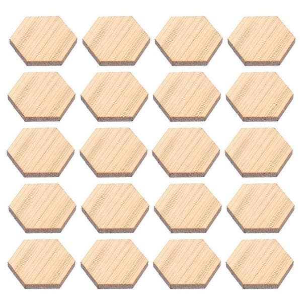Miniature Dollhouse Flooring Bamboo Hexagon Floorboard Decor 48-pack