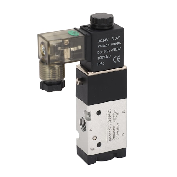 Pneumatisk magnetventil Elektrisk luftbrytare 1/8in NPT 2 Position 3 Väg DC 24V för styrning