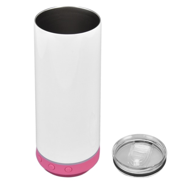 Bluetooth Speaker Cup 20oz Bærbar Aftagelig Rustfrit Stål Sublimation Musik Isoleret Flaske Rød Bund