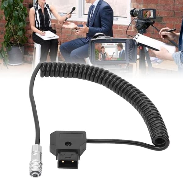 D Tap til 4K spiralfjær strømkabel for Blackmagic Pocket Cinema Camera 4K / Gold Mount V Mount B