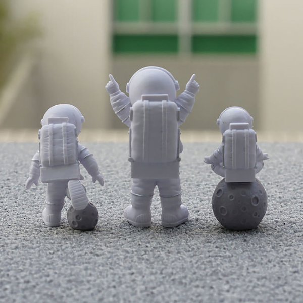 3 kappaleen astronauttihahmot söpö pohjoismainen tyyli PVC avaruusmies työpöydän koriste kakkukoristeluun lastenhuone makuuhuone kirjahylly