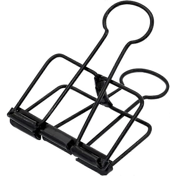 Ekstra Store Binder Clips 2 Tommer, Klemmer Sorte til Kontor Skoleartikler (15 stk)