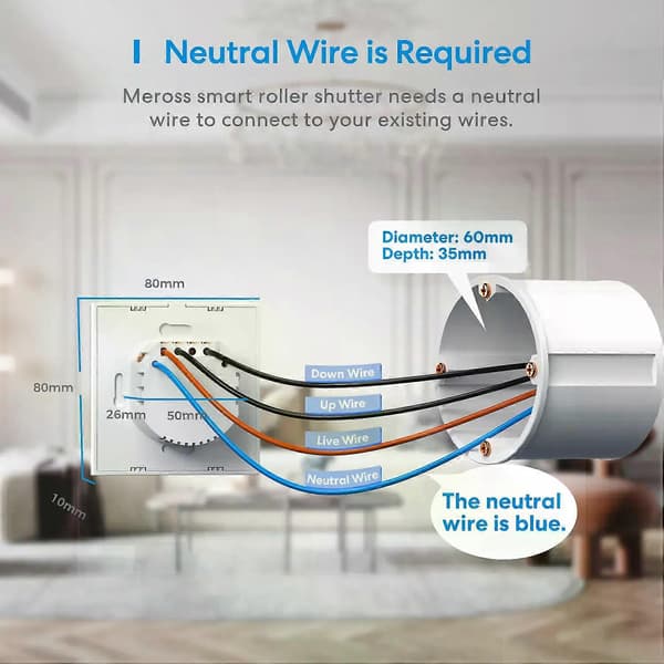 Meross HomeKit Smart Wi-Fi rullgardinstimer elektrisk motorgardinomkopplare EU/-version stödjer Alexa Google Assistant
