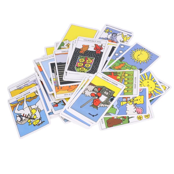 Bärbara Tarotkort Framtidsberättande Engelska Interaktivt Brädspel för Nybörjare