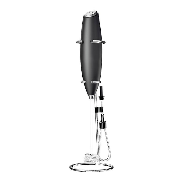 Håndholdt Melkeskummer - Automatisk Melkeskummaker for Kaffe, Matcha, Varmt Sjokolade - Mini Drikkemixer (Svart)