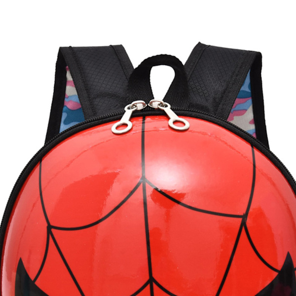 Barnehage Ryggsekk med Tegneseriemotiv, Hardt Skall, Tykke og Brede Stropper, Søt Ryggsekk for Barn, Spider-Man, Svart