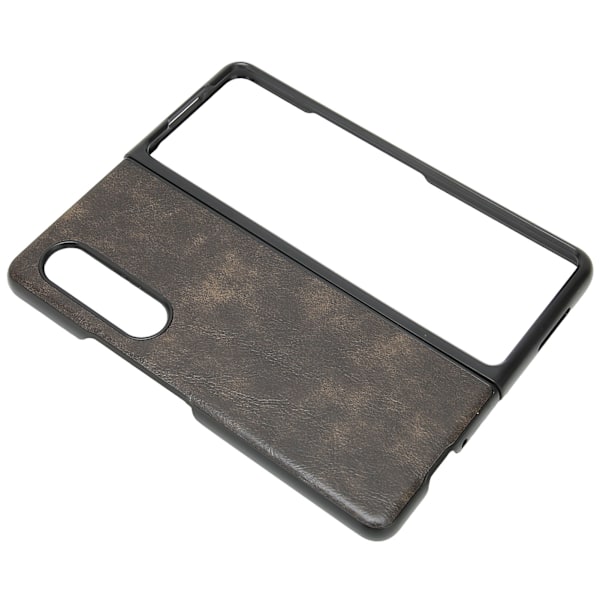 Business Läder Telefonfodral för Galaxy Z Fold 3 Dammsäker Fällbar Skärm TelefonfodralKamouflage Grön