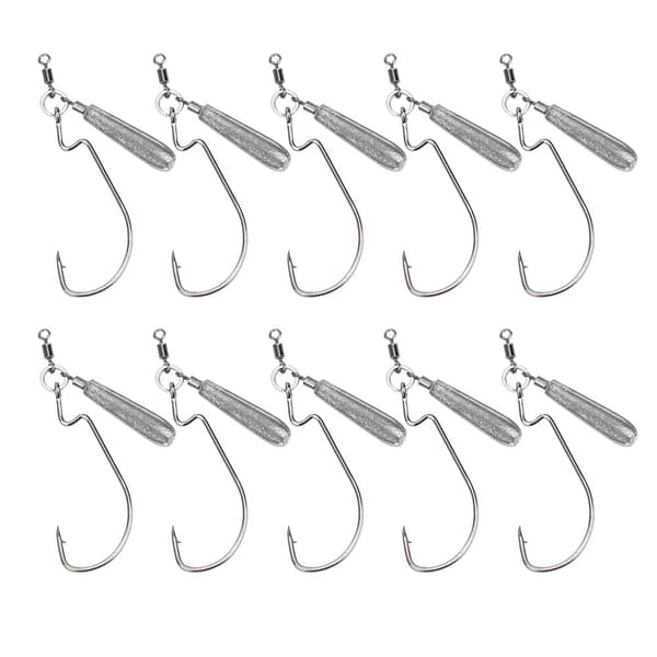 2-pack Vikt Högkolstål Crank Hook Bete Motvikt Fisketillbehör