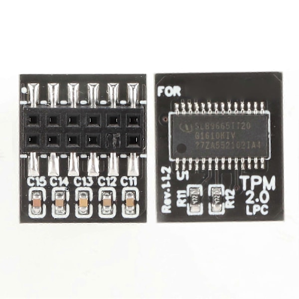 TPM 2.0 Modul 12Pin LPC TPM 2.0 Krypteringssikkerhetsmodul Svært Holdbar 12Pin TPM2.0 Modul for Windows for GIGABYTE
