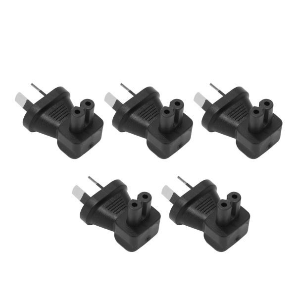5 st AU-kontakt till IEC320 C7-omvandlare 90-graders 2-stifts power för bärbar dator power AU-kontakt 100‑250V