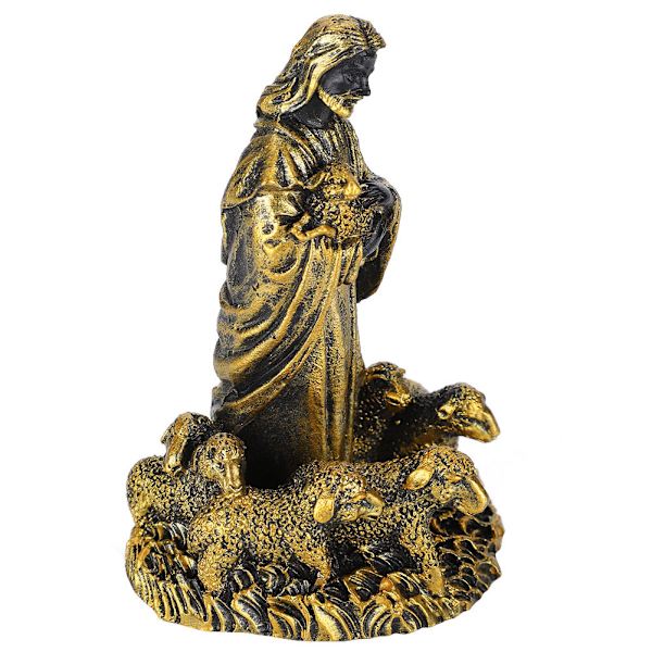 Resin Jesus Statue Ornamenter Religiøse Figurer Håndverk Hjemmekontor Dekorasjon
