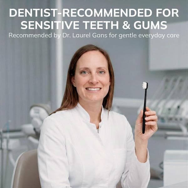 Extra soft toothbrush for sensitive gums and teeth I Nanotoothbrush with 12000+ micro, nanobristles I Advanced dental cleaning solution I Suitable for