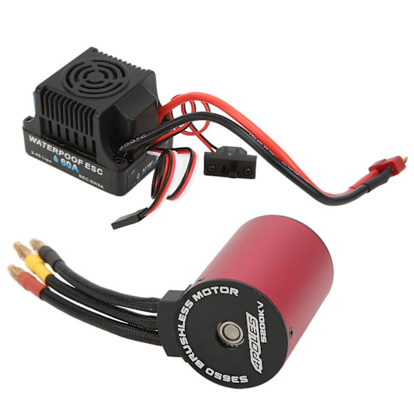 RC børsteløs motor ESC Combo 60A ESC S3650 5200KV børsteløs motor kit til 1/10 RC bil lastbil crawler