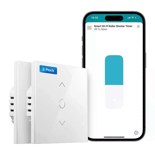 Meross HomeKit Smart Wi-Fi rullegardintimer elektrisk motorgardinafbryder EU/-version understøtter Alexa Google Assistant