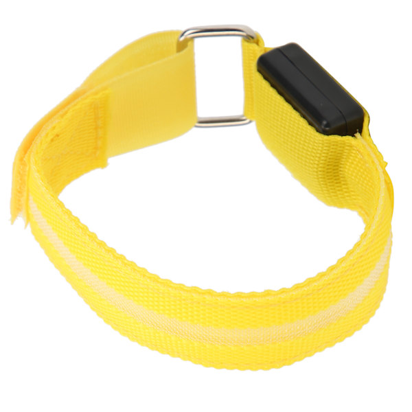 Outdoor Running LED käsivarsinauha säädettävä vilkkuva ranneke Pyöräily Valaiseva rannekoru keltainen
