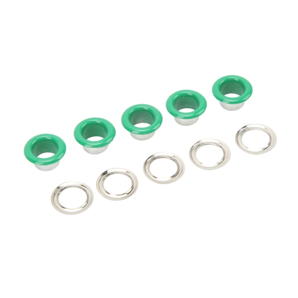 500 sett Grommet Kit 8 mm Rund Kobber Levende Farge Multi Purpose Eyelet Kit for reparasjonsdekorasjon DIY Green