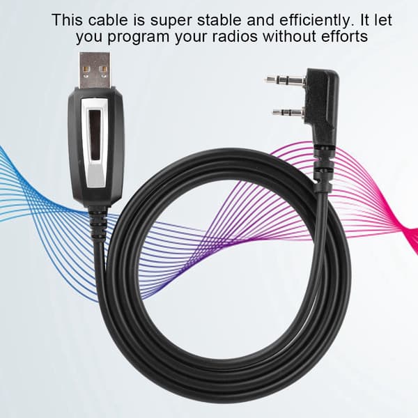 Programmeringkabel for Walkie Talkie med CD-driver for Baofeng GT-3 UV-82 BF-888s Radio
