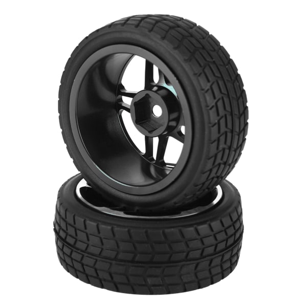 2kpl 1/10 RC kuorma-auton kumirengas rengas ZD Racing on road car musta
