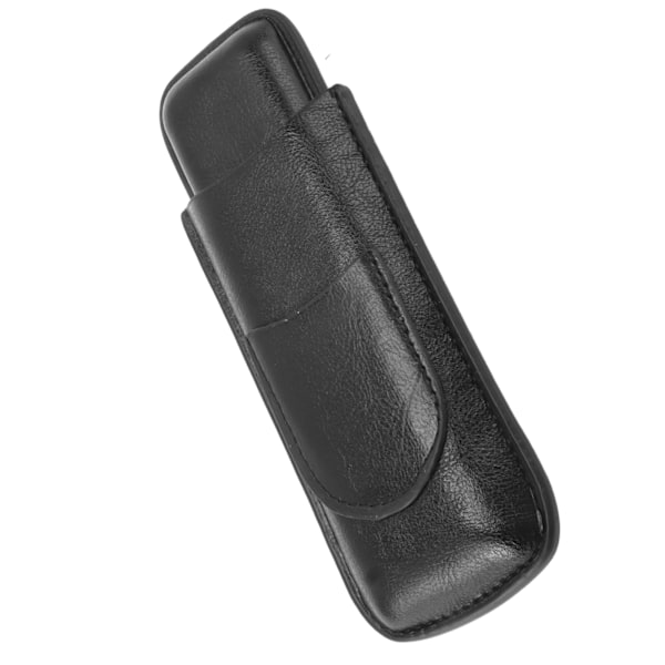 Elegant 2-fingers cigarrhållare i läder, ingen blekning, bärbar för resor