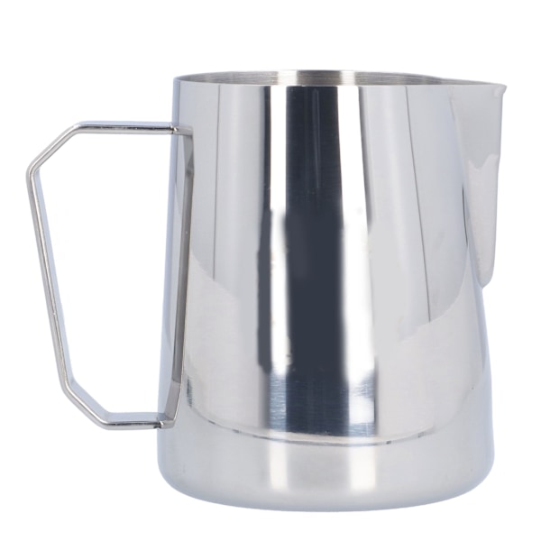 Melkeskummer i rustfritt stål 600 ml, dampet melkeskummer for melkeskummer Latte Art (600 ml (med logo))