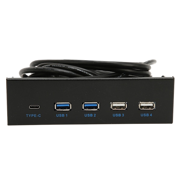5,25 tommer mediedashboard 2xUSB3.0 2xUSB2.0 1xType C 10 Gbps High Speed ​​Media Frontpanel til PC Desktop Chassis 2U3+2U2+TC