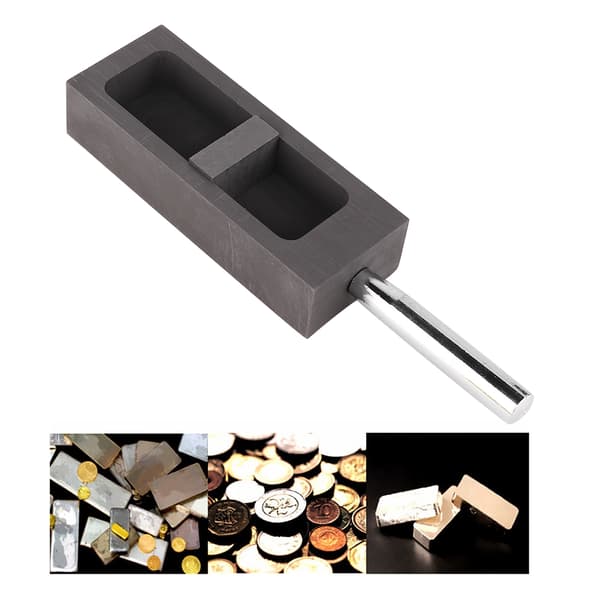 Ren Grafit Ingot Støbeform Digel Til Guld Sølv Smeltning Støbning Raffinering (1kg)