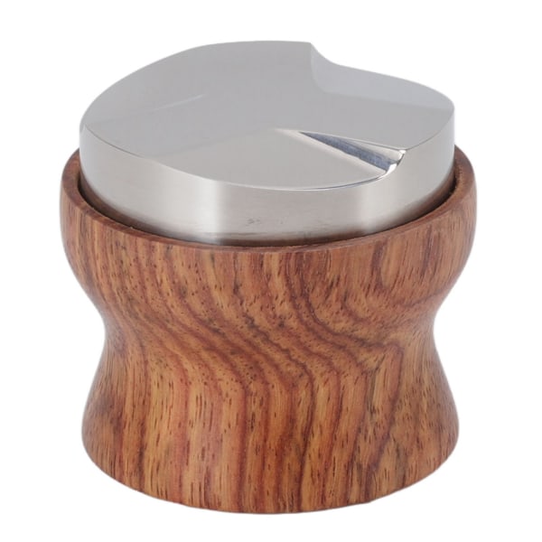 Kaffe Distributör Rostfritt Stål Rosenträ Kaffe Tamper Nivå för Kaffe Tillbehör 58mm / 2.3in