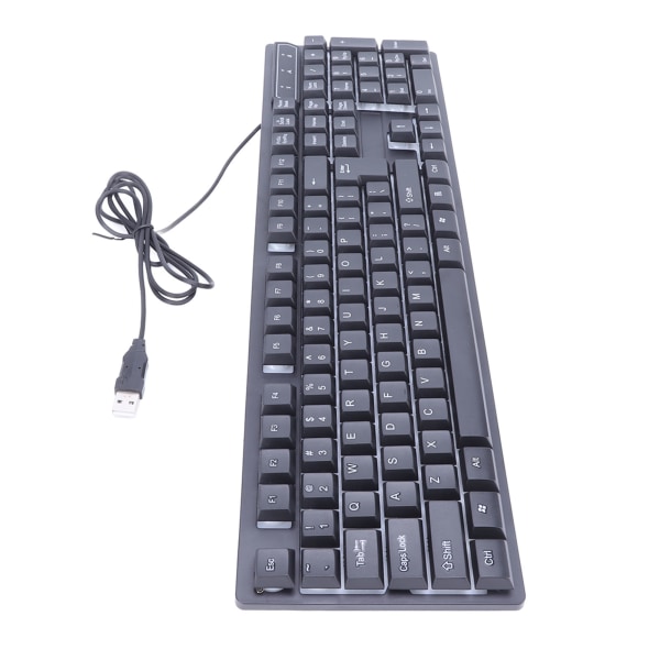 Tastatur Farverigt Lys Stabilt 104 taster Suspenderet Keycap Kablet Mekanisk Gaming Keyboard