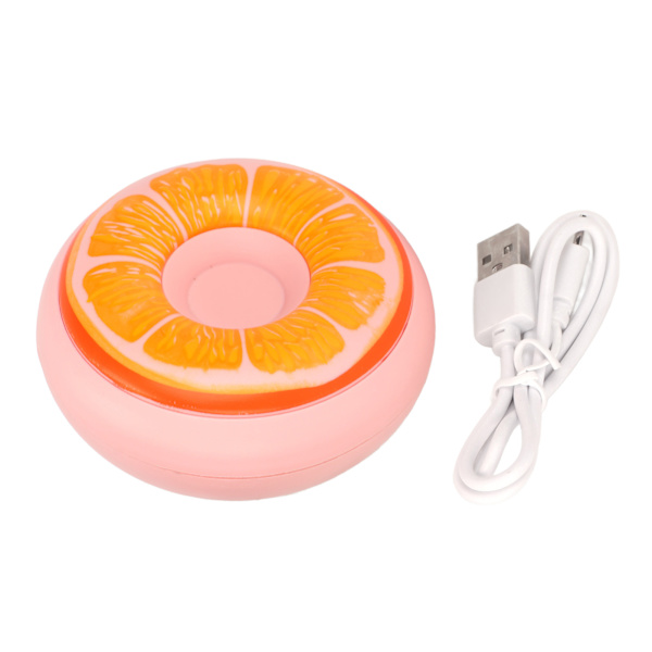 Elektrisk håndvarmer USB oppladbar 3 gir smultringform lommehåndvarmer for reise hjemmekontor Rosa F