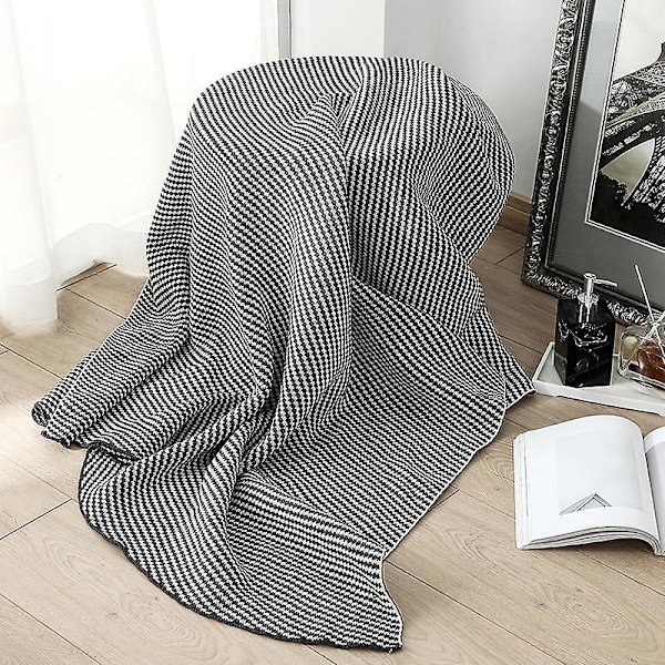 1 stk. Simpel og Blød Plaid, Smuk og Stilfuld, Varmt og Behageligt Plaid til Sofa og Seng (170*130cm)