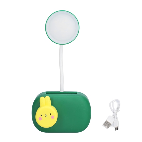 Skrivebordslampe Tegneserie Kanin Mønster LED Skrivebordslampe med Blyantspidser USB-kabel til Læseværelse Soveværelse Kontor Gave
