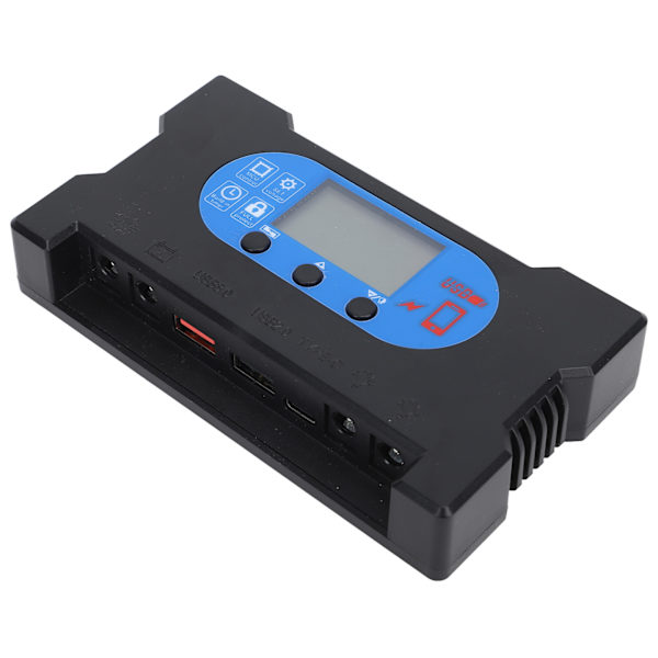 Solar ladecontroller dobbelt USB Type C hurtigopladning solpanel ladecontroller til 12V 24V batteriopladning 50A