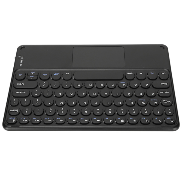 10-tommers trådløst Bluetooth Touchpad-tastatur Retro Rund Tastatur Ergonomisk Magnetisk Støtte Berøringsbevegelser for Windows for IOS Svart