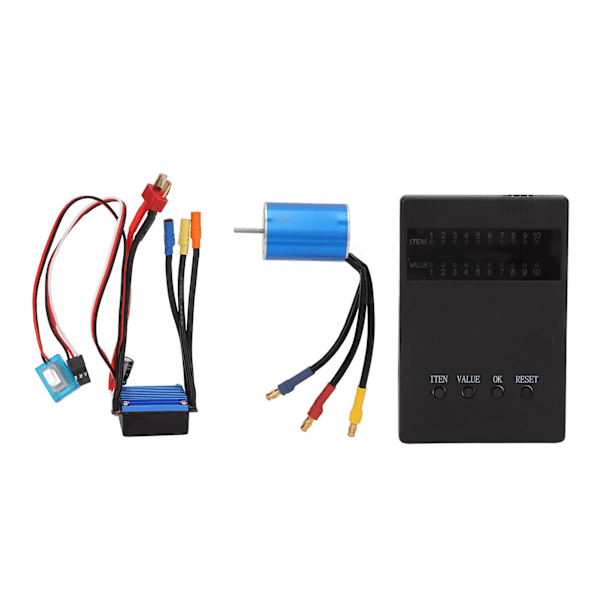 2435 3300KV børsteløs motor 25A børsteløs ESC programmeringskort kombinasjonssett for 1/16 1/18 fjernkontrollbil