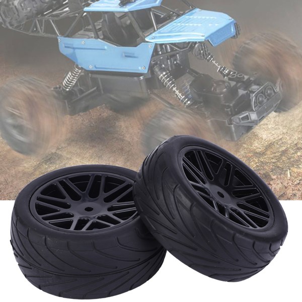 4st 1/10 Universal RC bilhjul Bandfordonsdäck Däck Fjärrkontroll Biltillbehör 85mm svart